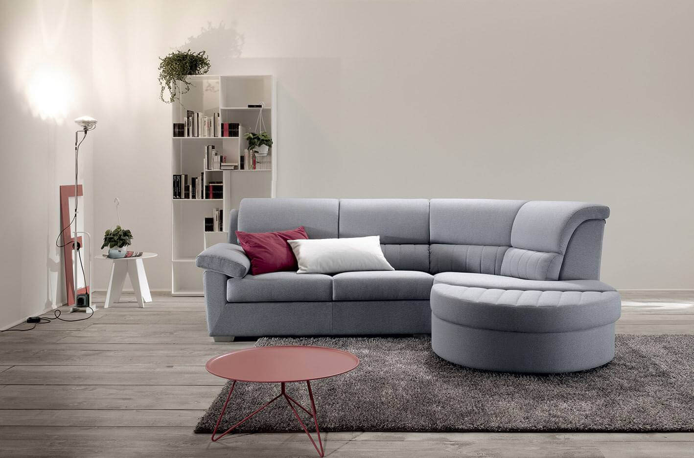 A moduláris Aron kanapé kinézete nagyban eltérhet attól függően, hogy milyen elemeket választunk nappalinkba