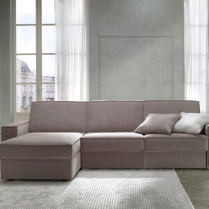Kurt ággyá nyitható kanapé L alakú változat sötétebb színben