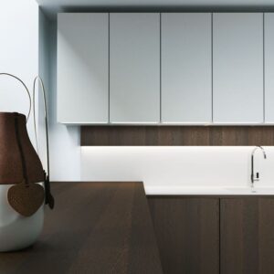 AREA 22 olasz konyhabútor szekrények fehér színben sötét alsó résszel