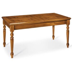 Az 57 hosszabbítható téglalap alakú klasszikus fa asztal már alapjáraton sem egy kis méretű klasszikus, klasszicista stílusjegyekkel bíró asztal.