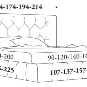 A Hamilton kárpitozott ágy fejtámlája szögletes formájú és sűrűn steppelt, capitonne hatású, ami klasszikus megjelenést ad