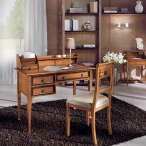 Az íróasztal H630 egy elegáns, klasszikus fa íróasztal, amely minőségi tömör bükkfából készült diókivitelben