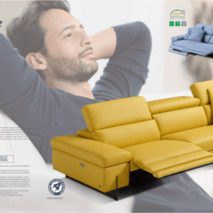 Candice relax kanapé sárga színben
