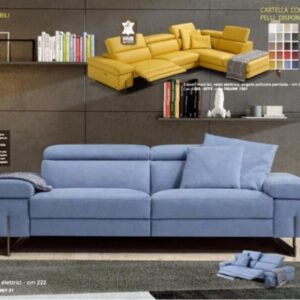 Candice relax kanapé sárga és kék színben