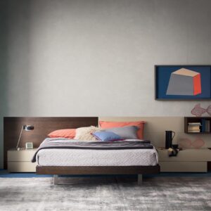 A Suite System ágy választható méretekkel kapható, akár 195 cm x 207 cm-es változatban is.