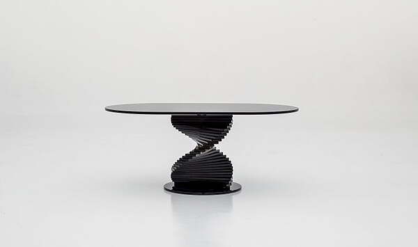 Ariel dohányzóasztal feketében ovális asztallappal