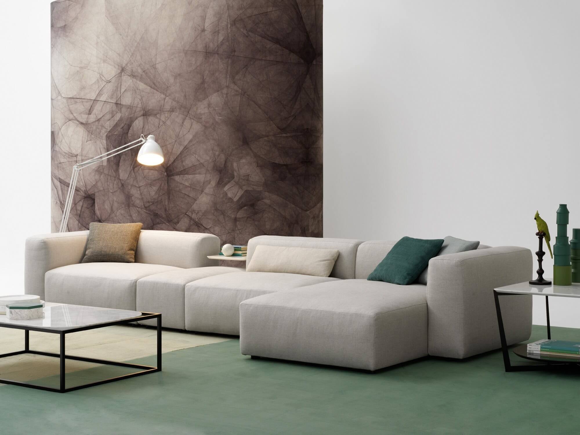 Az Alcazar design kanapé a moduláris kanapé világos színben