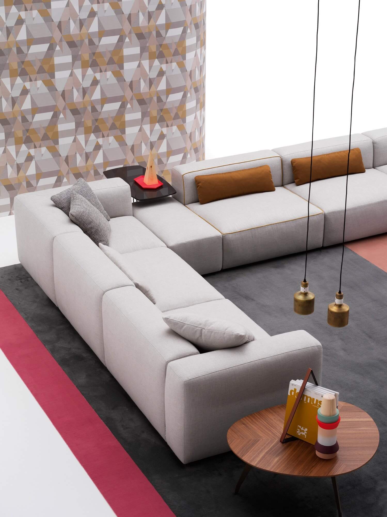 Az Alcazar design kanapé a moduláris kanapé világos színben hatalmas méretben felülről