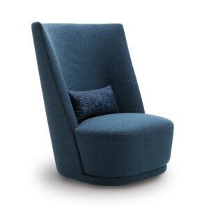 Vivien high fotel párnával kék színben
