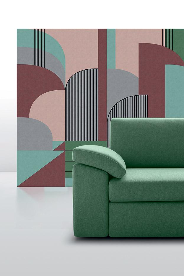 A Leon kitolható ülőfelületű kanapé többféle színben karfa