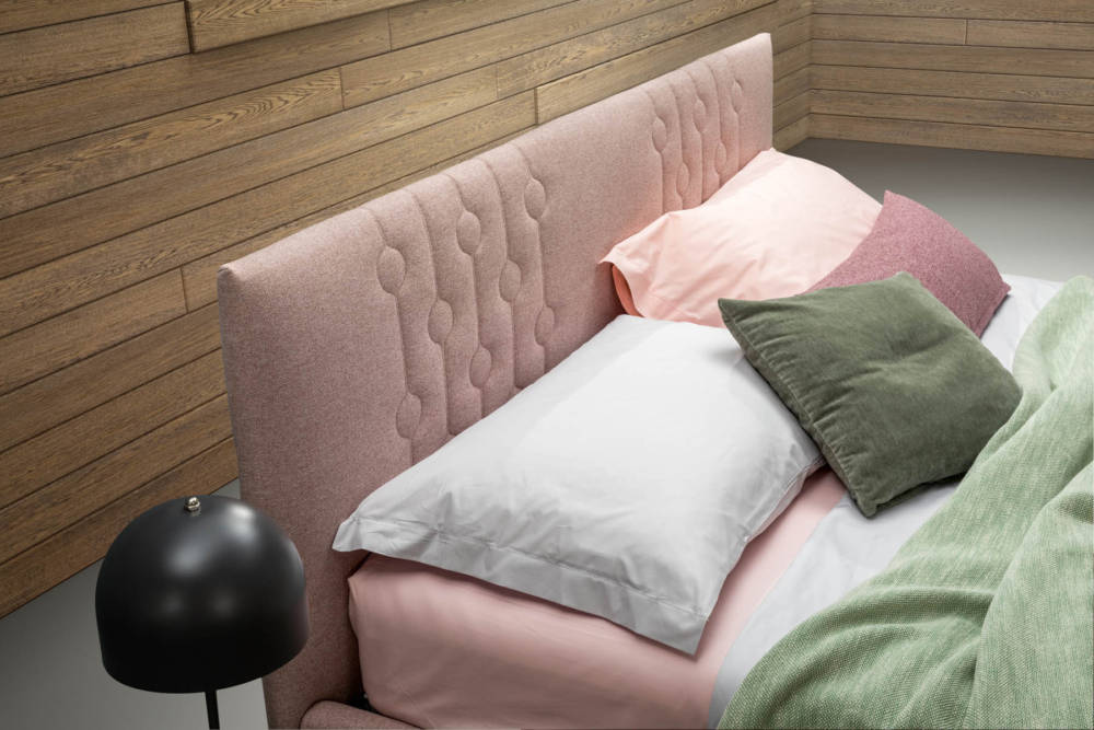 Match Bedroom Space modell rózsaszín fejtámlával