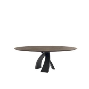 Az Eliseo asztal elegáns és modern lábai olyanok, mintha egymást kergetnék.