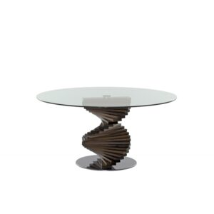 A Firenze asztal kivételes, egyedi spirál formájú alapjával gyönyörű esztétikai látványt nyújt.