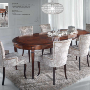 Ez a gyönyörű, 4 lábú, klasszikus, ovális asztal igazán elegáns, ugyanakkor praktikus választás otthonába.